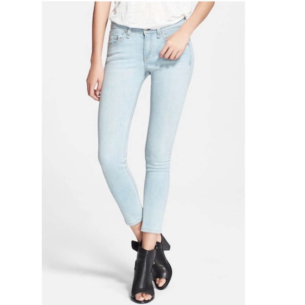 Rag Bone Capri Skinny Jeans Size 24 light blue